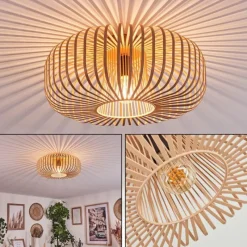 Luminaires Scandinaves-hofstein Plafonnier Wemude Beige, Noir, 1 lumière