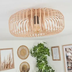 Luminaires Scandinaves-hofstein Plafonnier Wemude Beige, Noir, 1 lumière