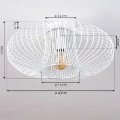 hofstein Plafonnier Wemude Blanc, 1 lumière