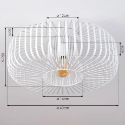 hofstein Plafonnier Wemude Blanc, 1 lumière