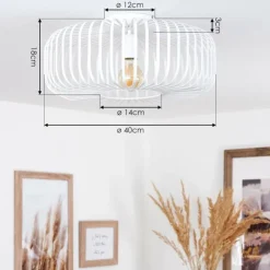 hofstein Plafonnier Wemude Blanc, 1 lumière