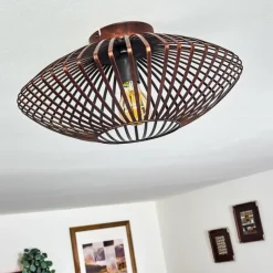 Lampes Vintages & Rétros-hofstein Plafonnier Wemude Cuivre, Noir, 1 lumière