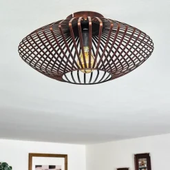 Lampes Vintages & Rétros-hofstein Plafonnier Wemude Cuivre, Noir, 1 lumière