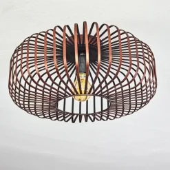 Lampes Vintages & Rétros-hofstein Plafonnier Wemude Cuivre, Noir, 1 lumière