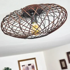 Lampes Vintages & Rétros-hofstein Plafonnier Wemude Cuivre, Noir, 1 lumière