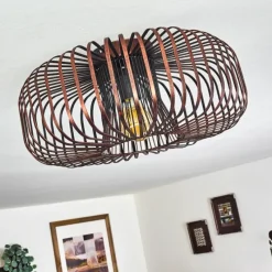 Lampes Vintages & Rétros-hofstein Plafonnier Wemude Cuivre, Noir, 1 lumière