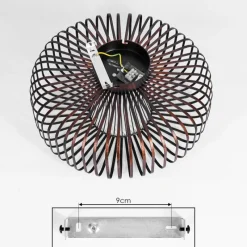 Lampes Vintages & Rétros-hofstein Plafonnier Wemude Cuivre, Noir, 1 lumière