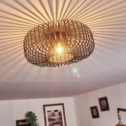 Lampes Vintages & Rétros-hofstein Plafonnier Wemude Cuivre, Noir, 1 lumière