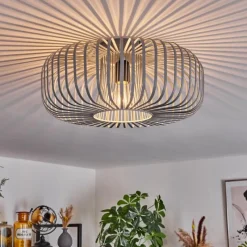 hofstein Plafonnier Wemude Gris, 1 lumière* Plafonniers