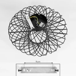 hofstein Plafonnier Wemude Noir, 1 lumière