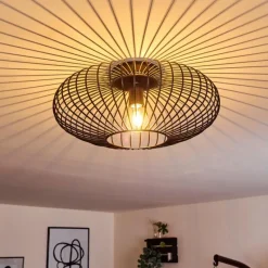 hofstein Plafonnier Wemude Noir, 1 lumière