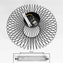 hofstein Plafonnier Wemude Noir, 1 lumière