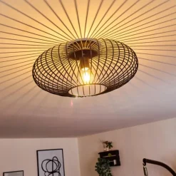 hofstein Plafonnier Wemude Noir, 1 lumière