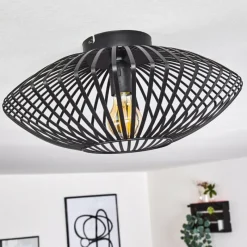 hofstein Plafonnier Wemude Noir, 1 lumière