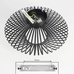 hofstein Plafonnier Wemude Noir, 1 lumière