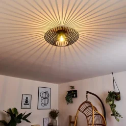 hofstein Plafonnier Wemude Noir, 1 lumière