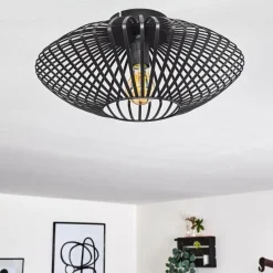 hofstein Plafonnier Wemude Noir, 1 lumière