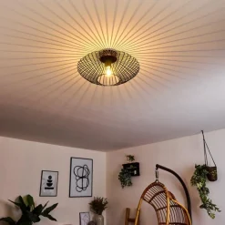 hofstein Plafonnier Wemude Noir, 1 lumière