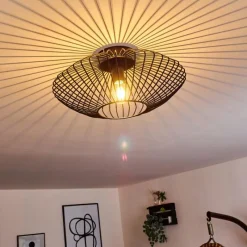 hofstein Plafonnier Wemude Noir, 1 lumière