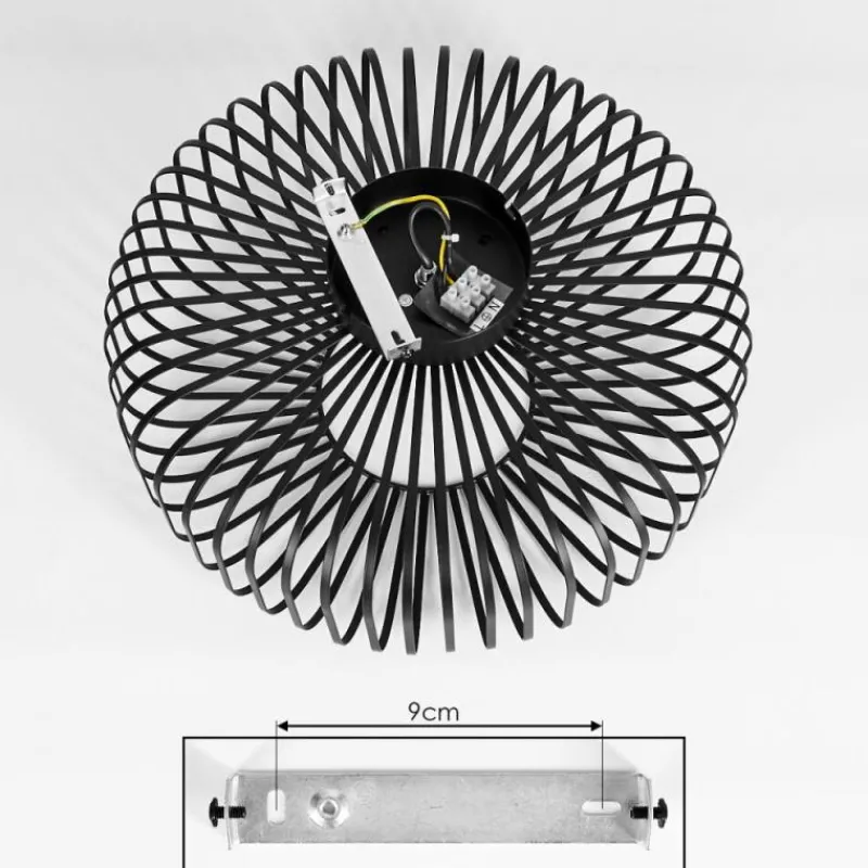 hofstein Plafonnier Wemude Noir, 1 lumière