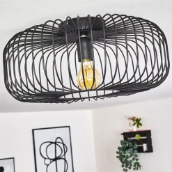 hofstein Plafonnier Wemude Noir, 1 lumière