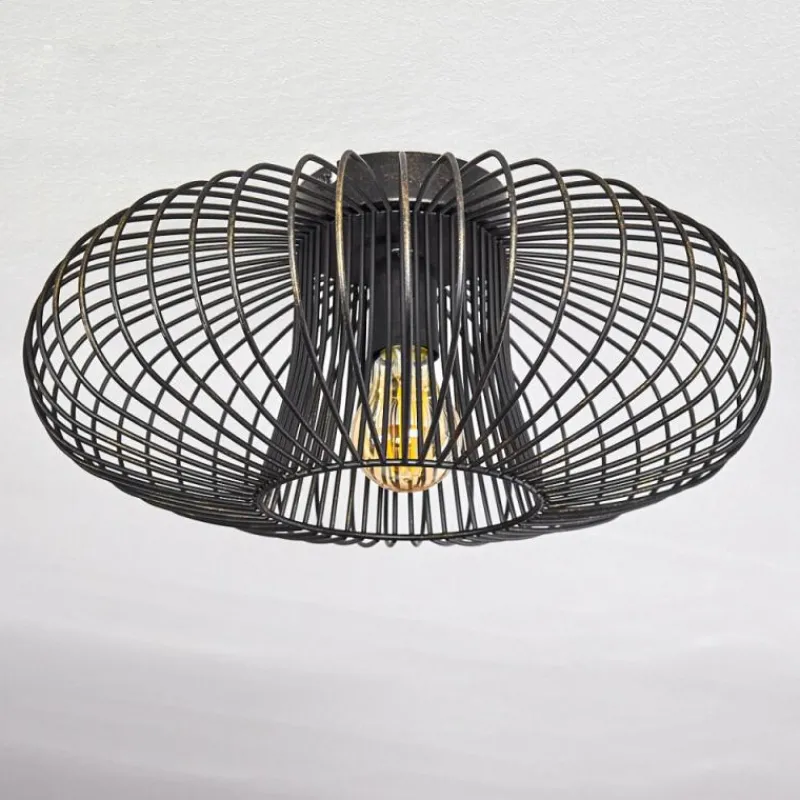 Lampes Dorées-hofstein Plafonnier Wemude Noir doré, 1 lumière