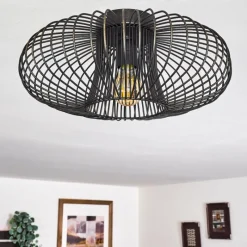 Lampes Dorées-hofstein Plafonnier Wemude Noir doré, 1 lumière