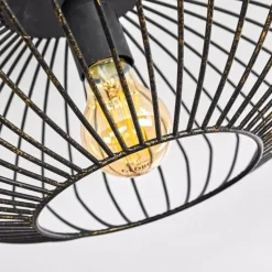 Lampes Dorées-hofstein Plafonnier Wemude Noir doré, 1 lumière