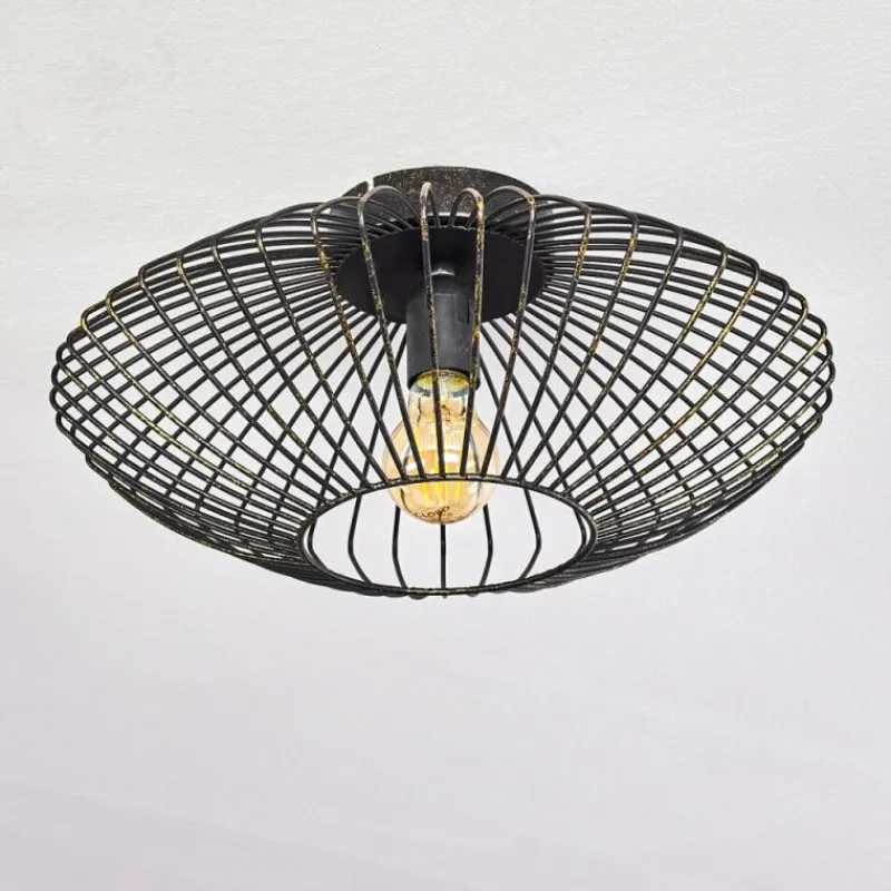 Lampes Dorées-hofstein Plafonnier Wemude Noir doré, 1 lumière