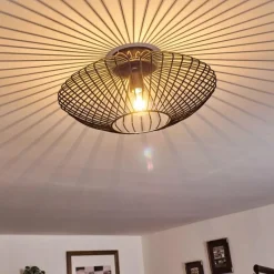 Lampes Dorées-hofstein Plafonnier Wemude Noir doré, 1 lumière