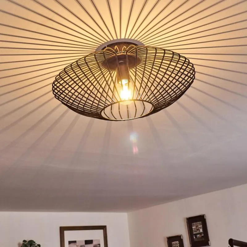 Lampes Dorées-hofstein Plafonnier Wemude Noir doré, 1 lumière