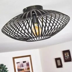 Lampes Dorées-hofstein Plafonnier Wemude Noir doré, 1 lumière