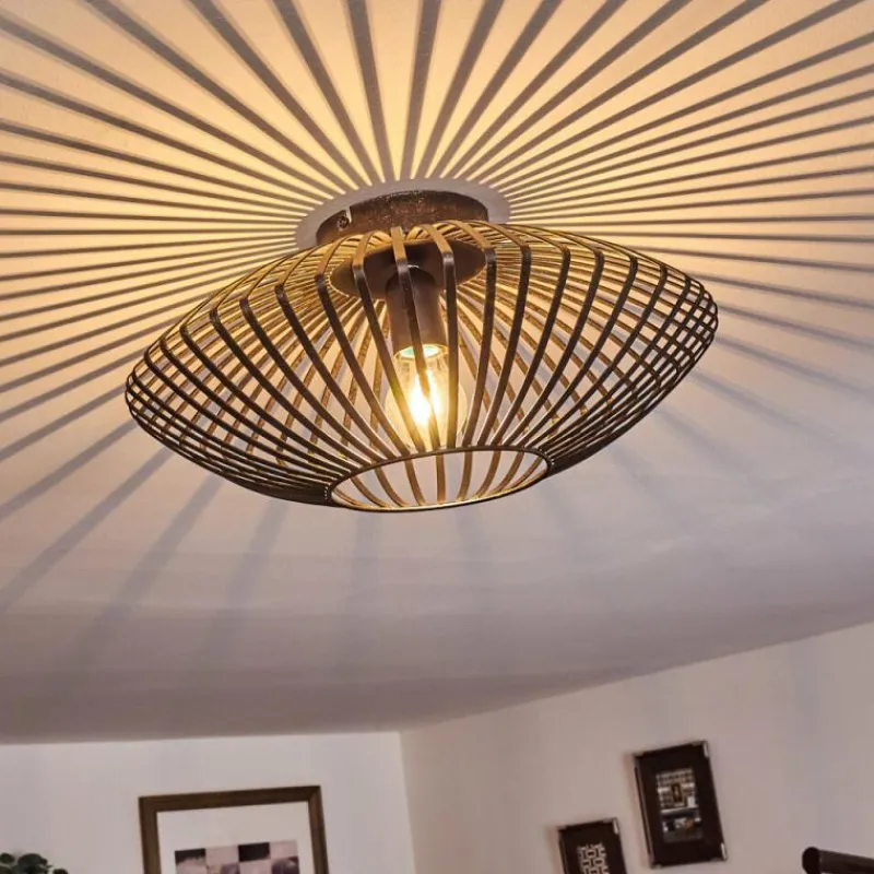 Lampes Dorées-hofstein Plafonnier Wemude Noir doré, 1 lumière