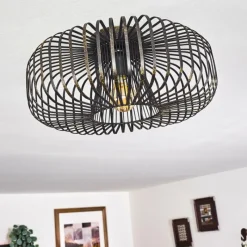 Lampes Dorées-hofstein Plafonnier Wemude Noir doré, 1 lumière