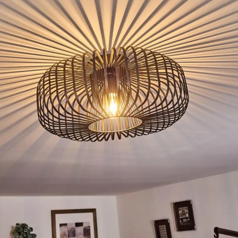 Lampes Dorées-hofstein Plafonnier Wemude Noir doré, 1 lumière