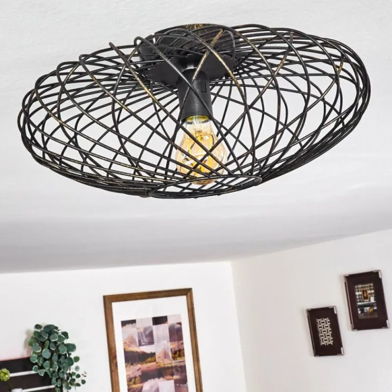 Lampes Dorées-hofstein Plafonnier Wemude Noir doré, 1 lumière