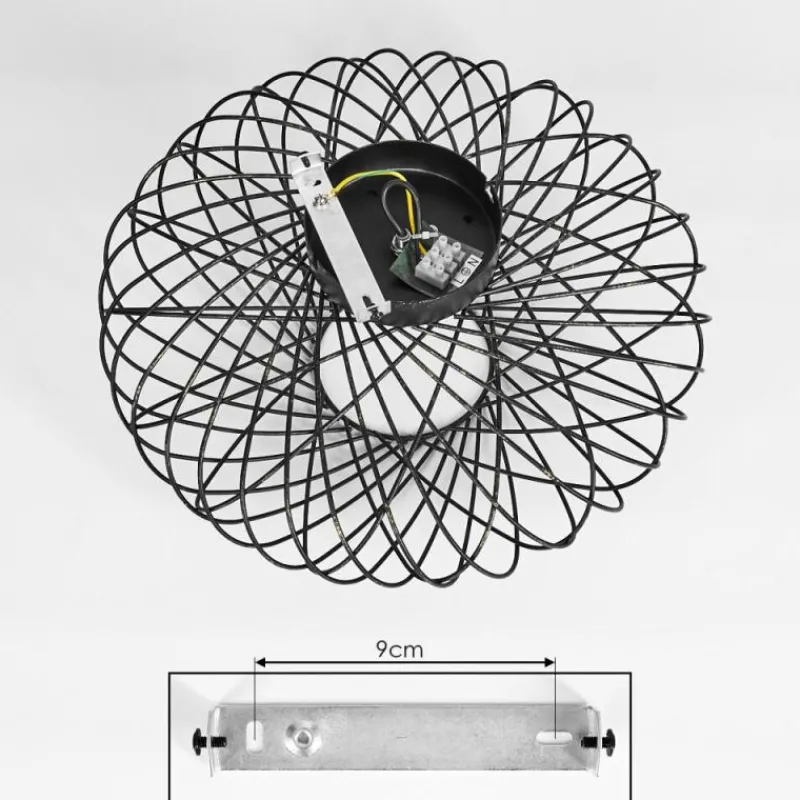 Lampes Dorées-hofstein Plafonnier Wemude Noir doré, 1 lumière