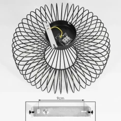 Lampes Dorées-hofstein Plafonnier Wemude Noir doré, 1 lumière