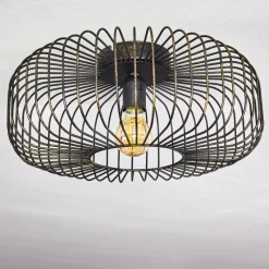 Lampes Dorées-hofstein Plafonnier Wemude Noir doré, 1 lumière