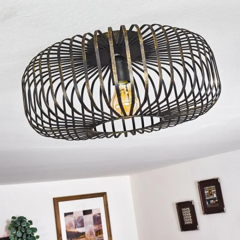 Lampes Dorées-hofstein Plafonnier Wemude Noir doré, 1 lumière