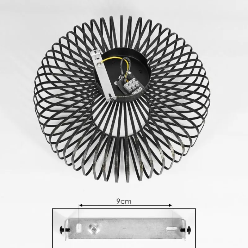 Lampes Dorées-hofstein Plafonnier Wemude Noir doré, 1 lumière