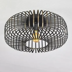 Lampes Dorées-hofstein Plafonnier Wemude Noir doré, 1 lumière