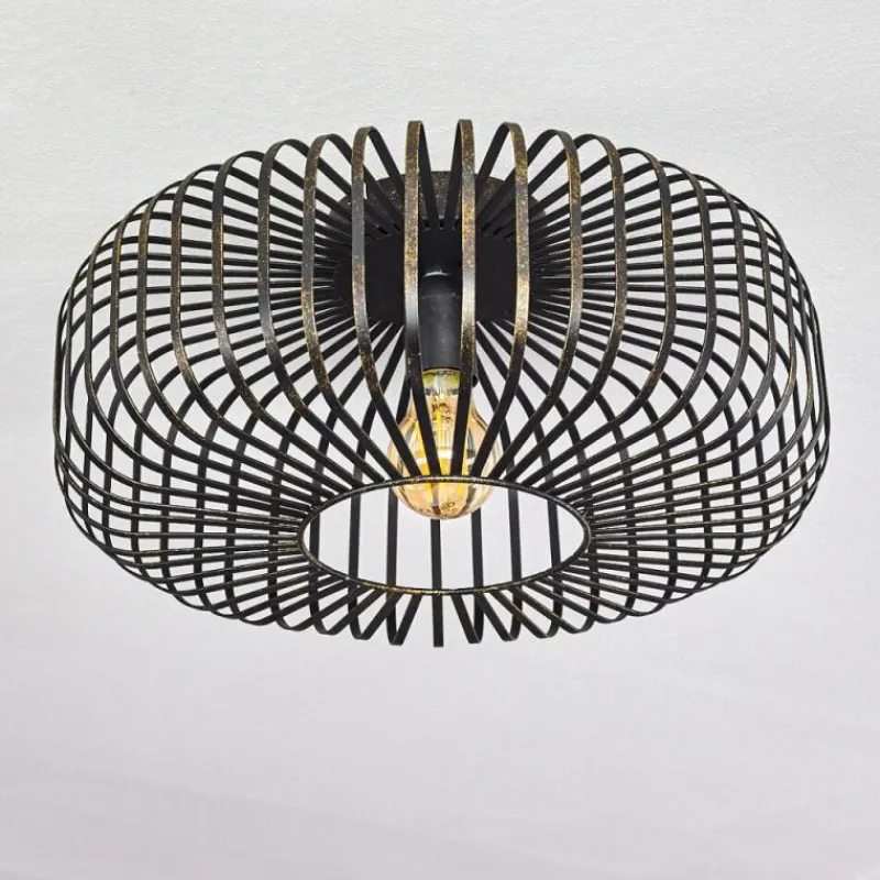 Lampes Dorées-hofstein Plafonnier Wemude Noir doré, 1 lumière
