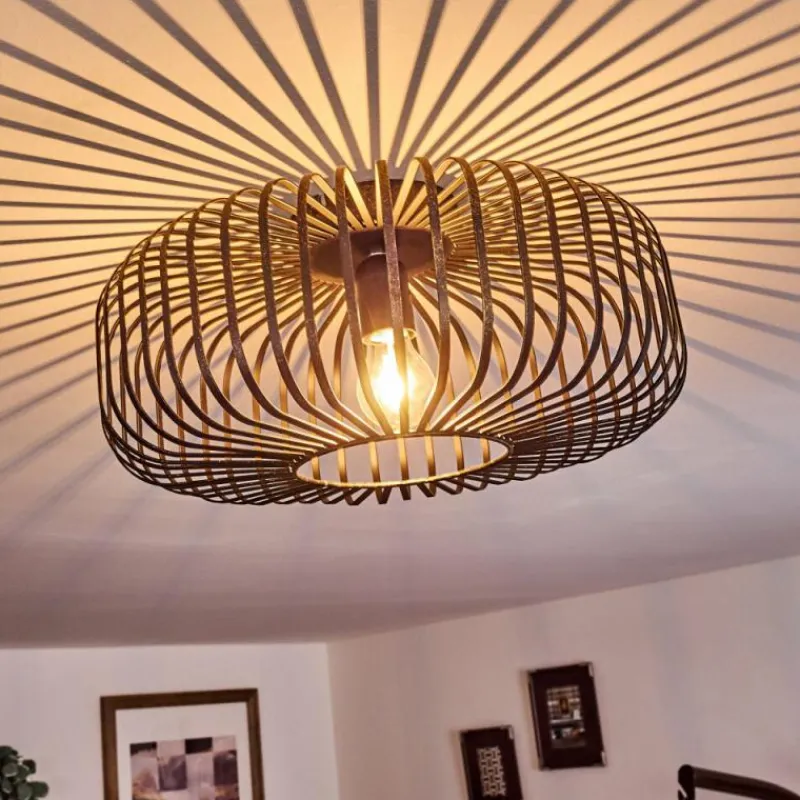 Lampes Dorées-hofstein Plafonnier Wemude Noir doré, 1 lumière