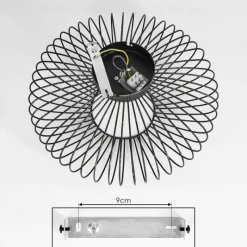 Lampes Dorées-hofstein Plafonnier Wemude Noir doré, 1 lumière