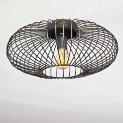 Lampes Dorées-hofstein Plafonnier Wemude Noir doré, 1 lumière