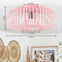 Lampes Industrielles-hofstein Plafonnier Wemude Rose, 1 lumière
