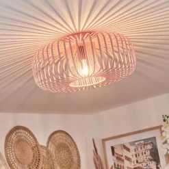 Lampes Industrielles-hofstein Plafonnier Wemude Rose, 1 lumière