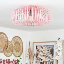 Lampes Industrielles-hofstein Plafonnier Wemude Rose, 1 lumière