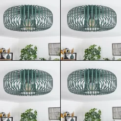 Lampes Industrielles-hofstein Plafonnier Wemude Vert, 1 lumière